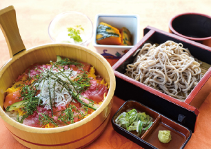 ちらし寿司とざる蕎麦